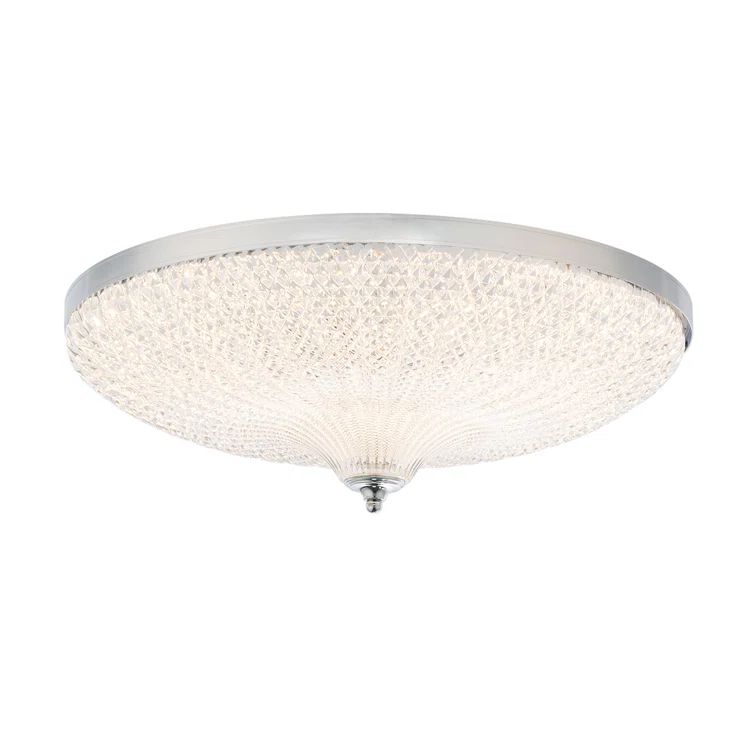 Eleganza Optic Crystal LED Flush Mount in Polished Chrome