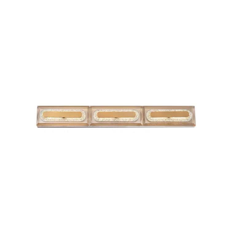 Soiree Aged Brass 3-Light Dimmable LED Vanity Wall Light