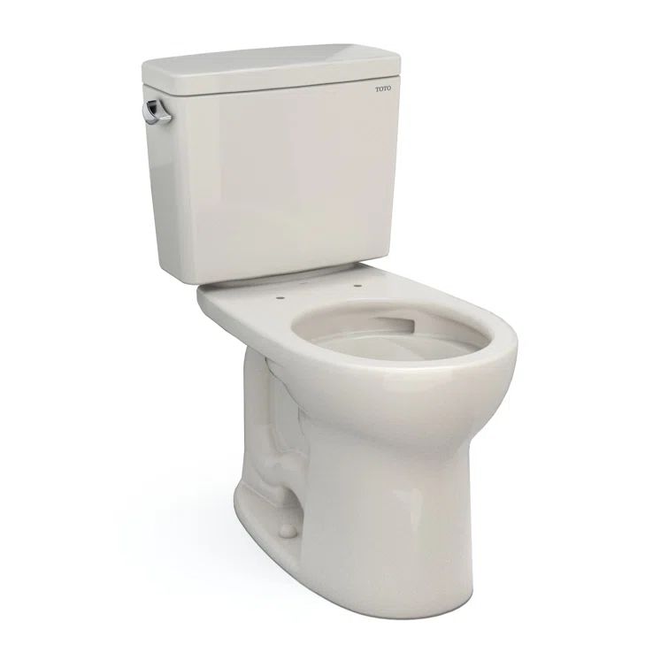 Sedona Beige Round Two-Piece High Efficiency Toilet with Vitreous China