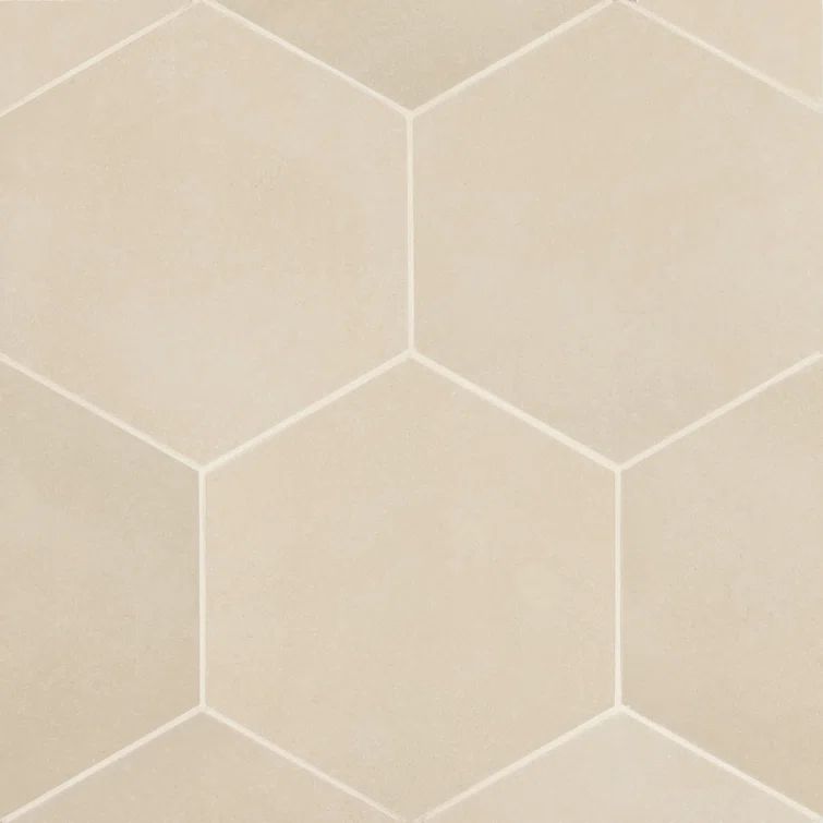 Makoto Beige Matte Hexagon Porcelain Tile 11.5" x 10"