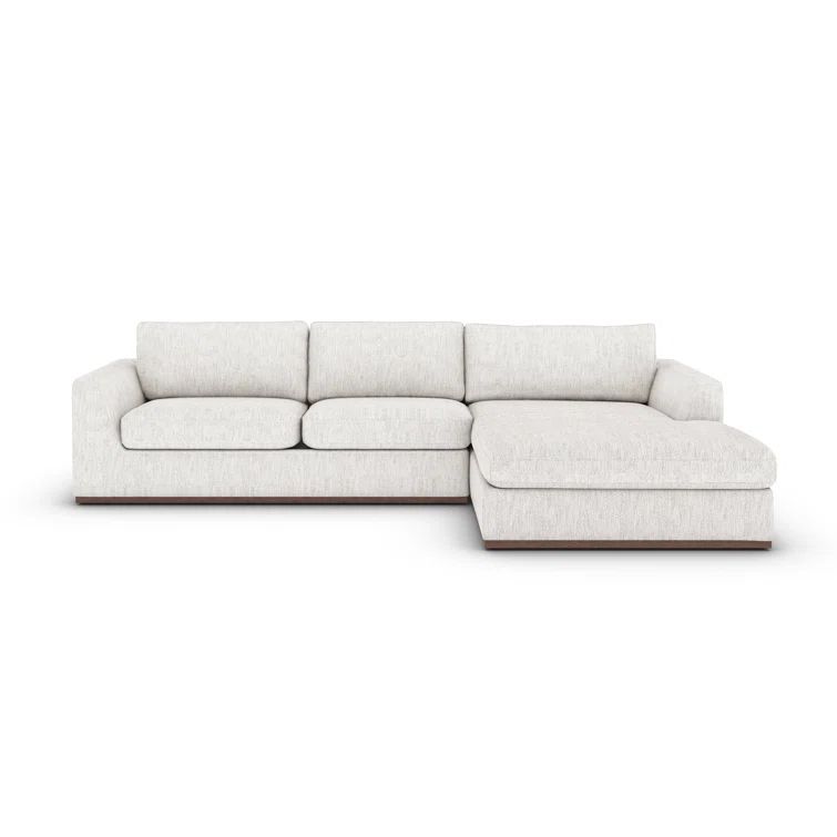 Merino Cotton L-Shaped Linen Upholstered Sectional Sofa