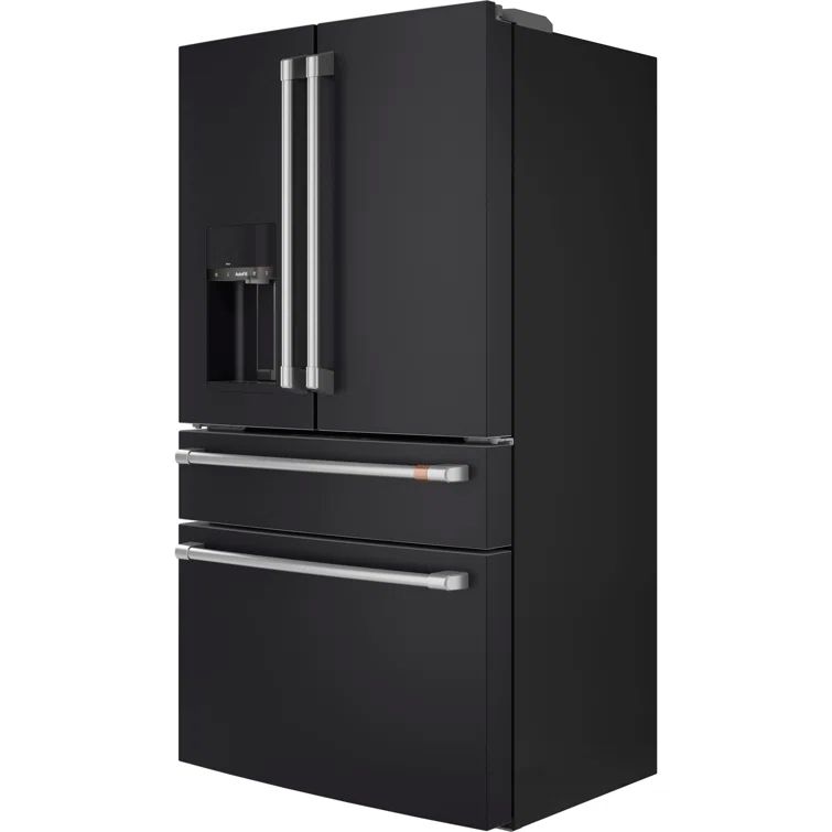 Matte Black Smart French Door Refrigerator with Ice Maker