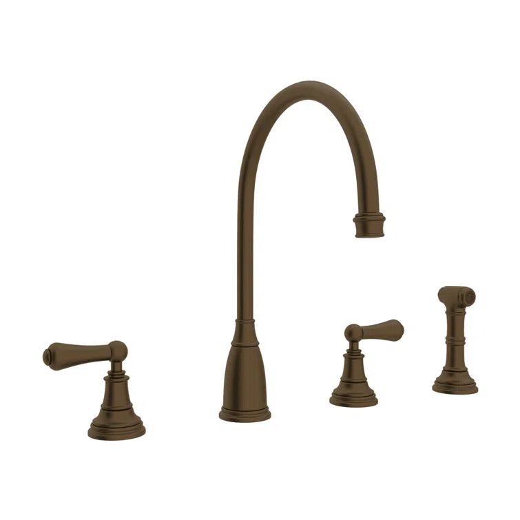 Polished Nickel Brass Modern Deck Mounted Kitchen Faucet