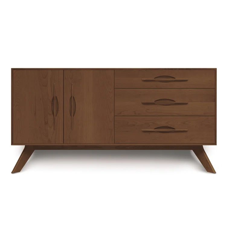 Audrey 66'' Saddle Cherry Walnut Sideboard with Drawers