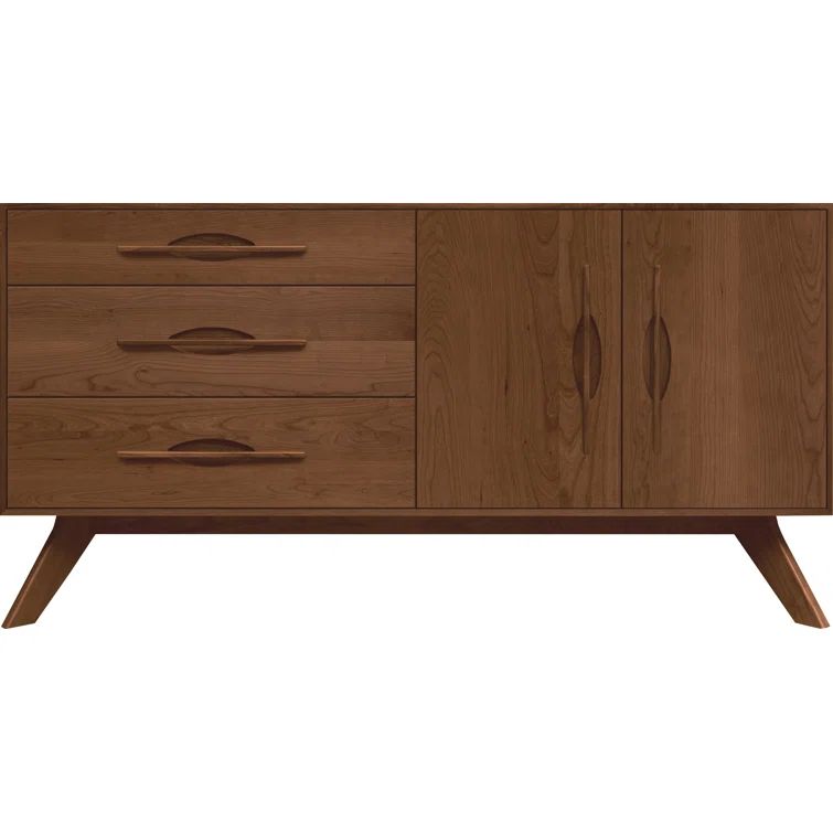 Audrey 66'' Saddle Cherry Walnut Sideboard with Drawers