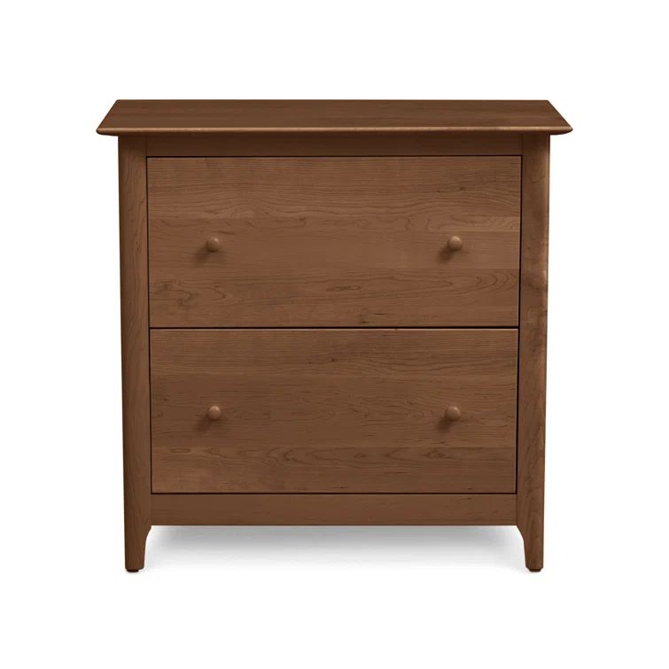 Sarah 32.5'' Wide Saddle Cherry 2-Drawer Solid Wood File Cabinet
