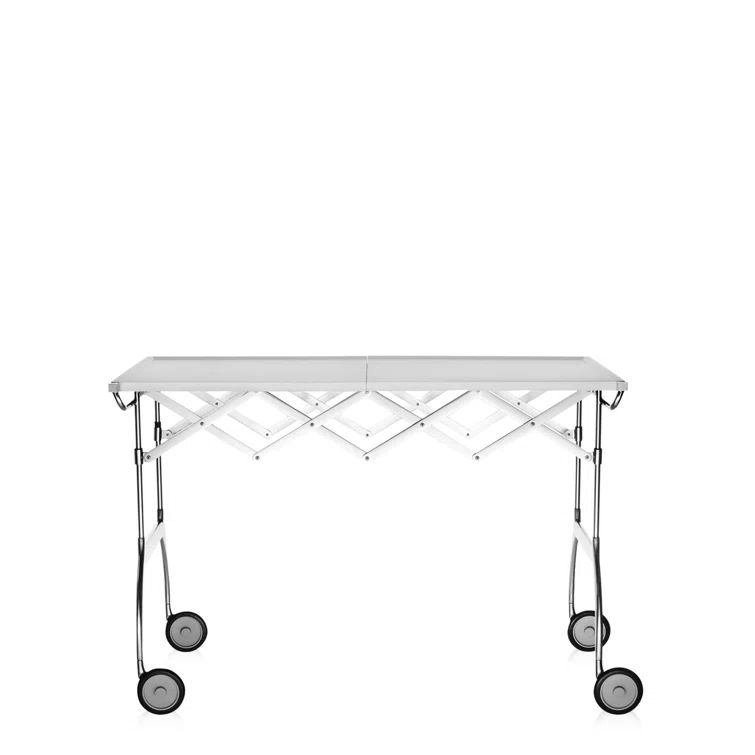 Citterio & Low Matte White Foldable Steel Trolley