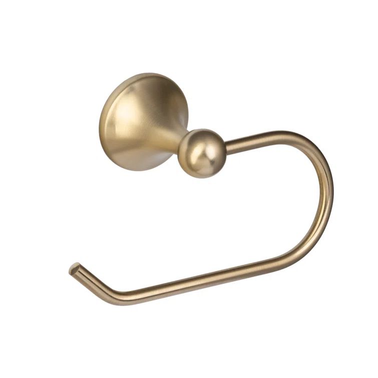 Satin Brass Wall Mounted Toilet Paper Holder