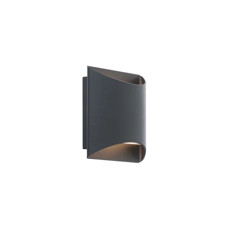 Black Dimmable LED Wall Sconce with Upward and Downward Illumination