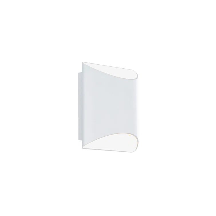 White Dimmable Direct Wired LED Wall Sconce