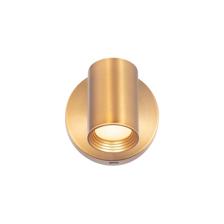 Aged Brass Kepler 1-Light LED Swing Arm Sconce with Clear Glass