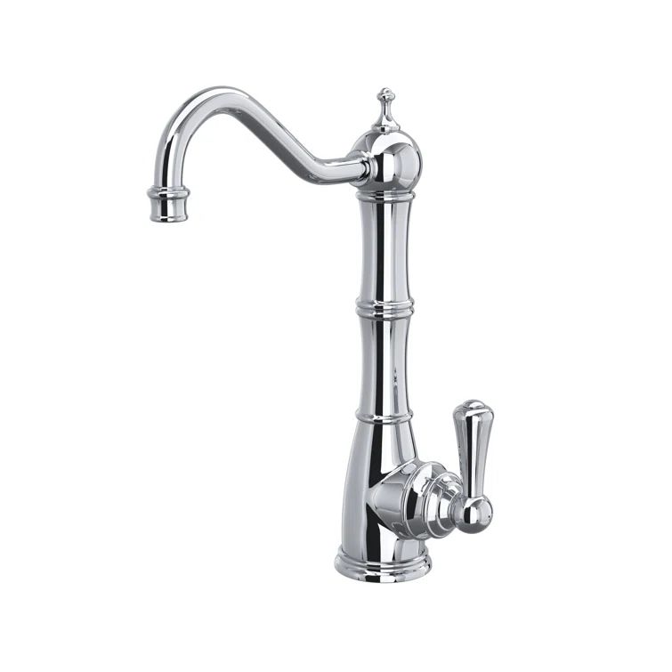 Edwardian Classic 9" Polished Nickel Single Handle Kitchen Faucet