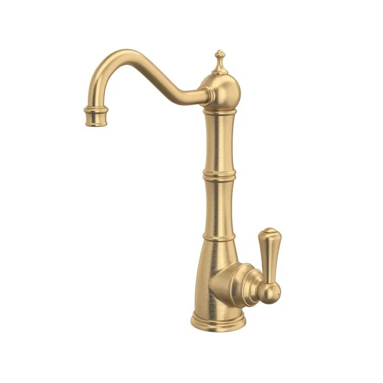 Classic 9" Polished Nickel Brass Kitchen Faucet with Ceramic Valve