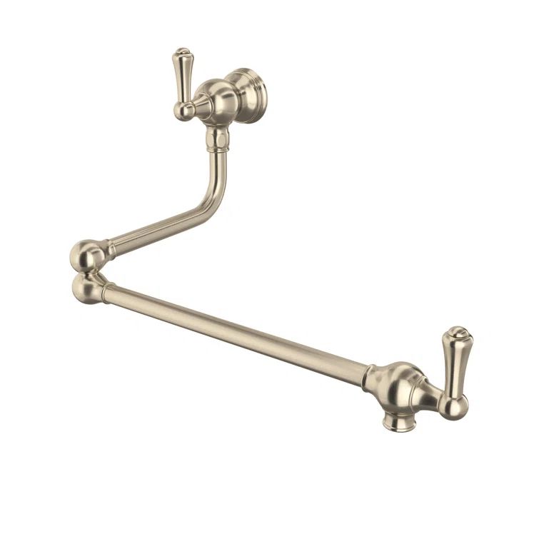 Polished Nickel Wall Mounted Traditional Pot Filler Faucet
