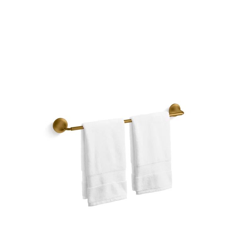 24" Vibrant Brushed Moderne Brass Single Towel Bar