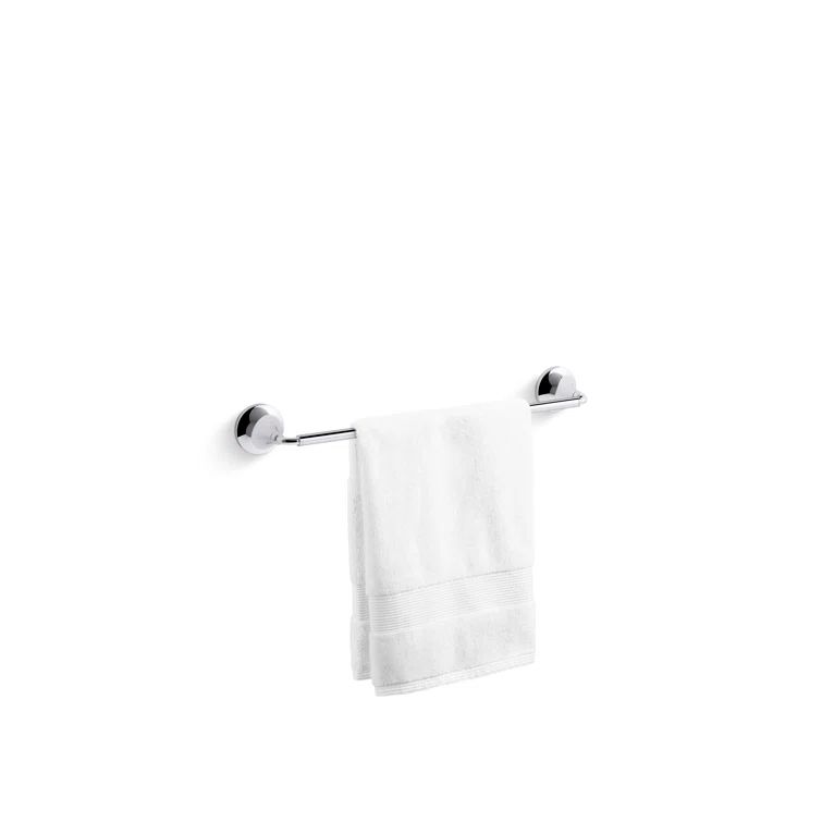 Polished Chrome 18" Wall Mounted Single Towel Bar
