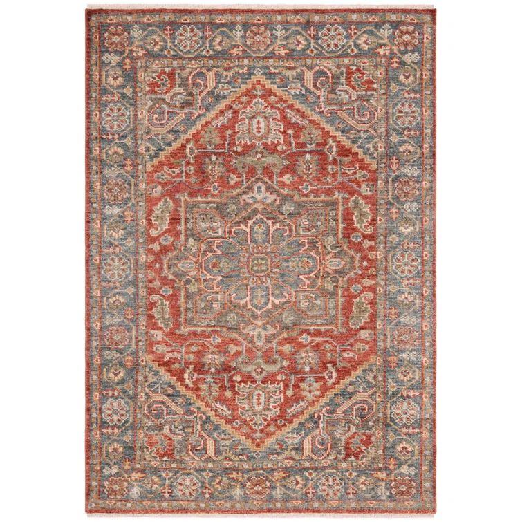 Hand-Knotted Traditional Red Wool 6' x 9' Area Rug