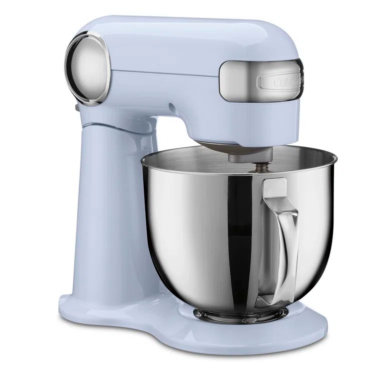 Arctic Blue 5.5 Quart Stainless Steel Bowl Stand Mixer with 12 Speeds