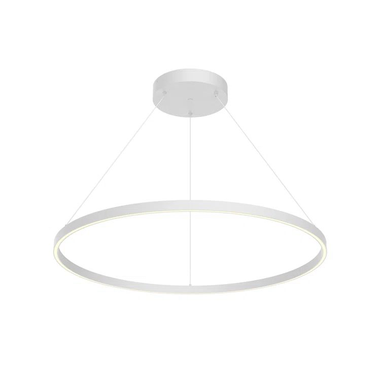 White Aluminum Dimmable LED Geometric Chandelier