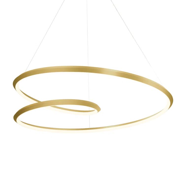 Ampersand 39" Gold and Brushed Nickel LED Pendant Light