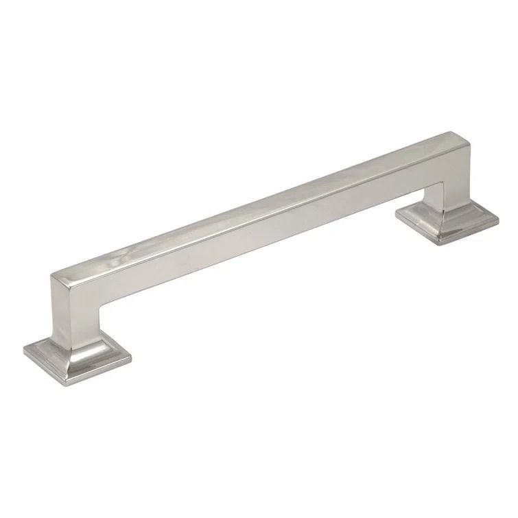 Polished Nickel Modern Appliance Handle with Mounting Hardware