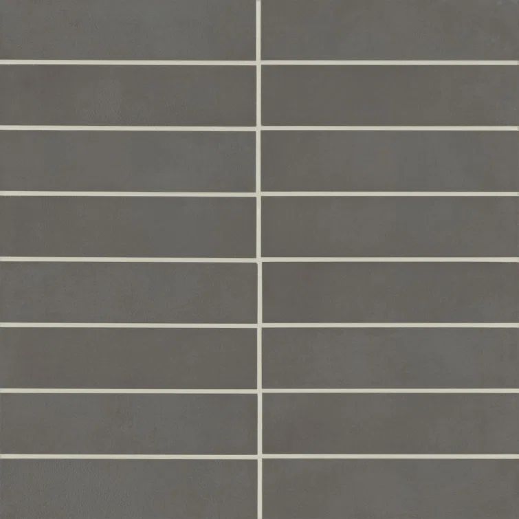 Sahara 3" x 12" Matte Black Porcelain Wall & Floor Tile