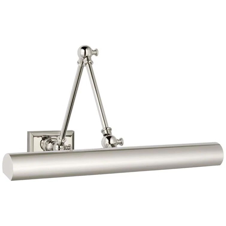 Polished Nickel Adjustable Swing Arm Library Light
