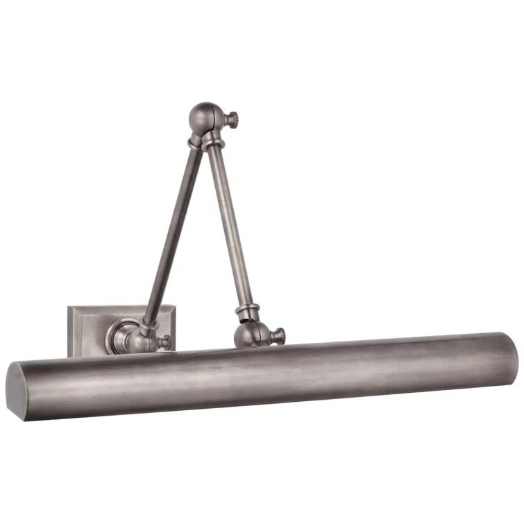 Antique Nickel 18" Double Arm Library Light