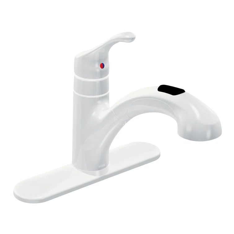 Moen White Single Handle Pull-Out Kitchen Faucet