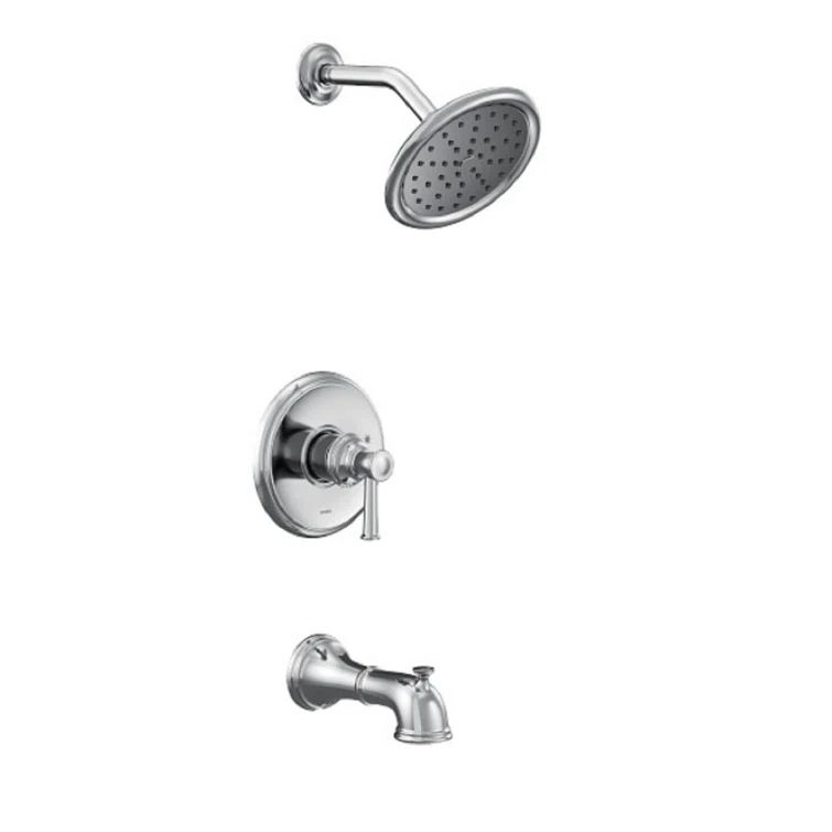 Classic Polished Nickel 7'' Rain Showerhead with Wall Mount