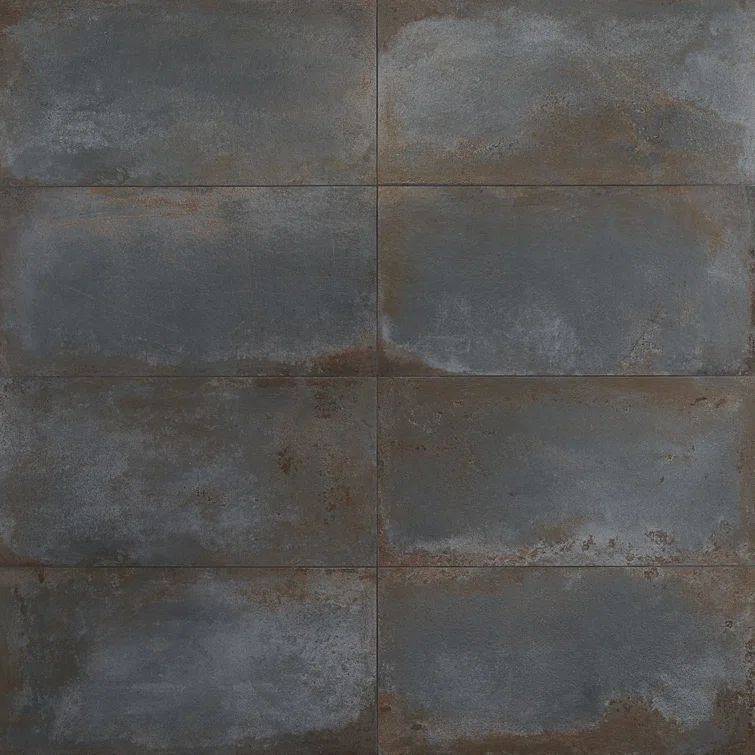 Angela Harris Santa Clara Large Matte Black Porcelain Wall and Floor Tile