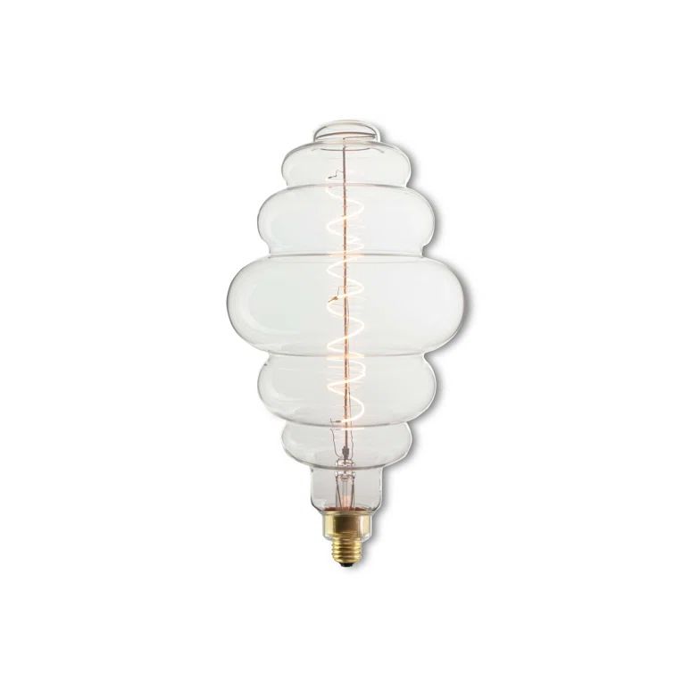 Oversized Clear Bee Hive LED Edison Bulb, 60 Watt Equivalent