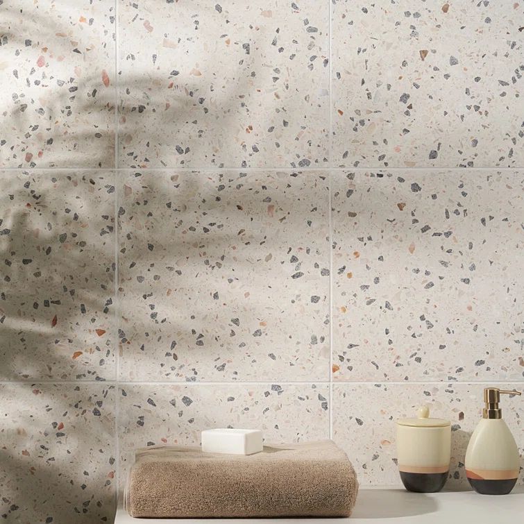 Sonora Polished Terrazzo Cement Floor and Wall Tile 16.14 in.