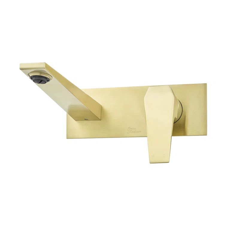 Voltaire Elegance 9'' Wall-Mount Bathroom Faucet in Brushed Gold