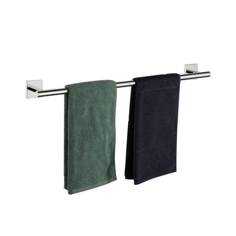 Polished Chrome 24" Stainless Steel Wall Mounted Towel Bar