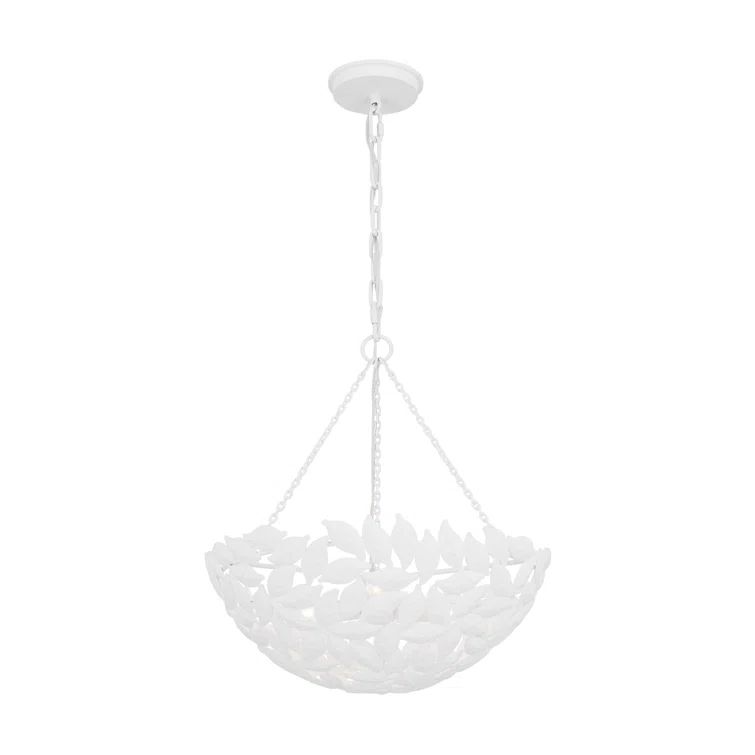 Kelan Textured White 3-Light Indoor LED Pendant