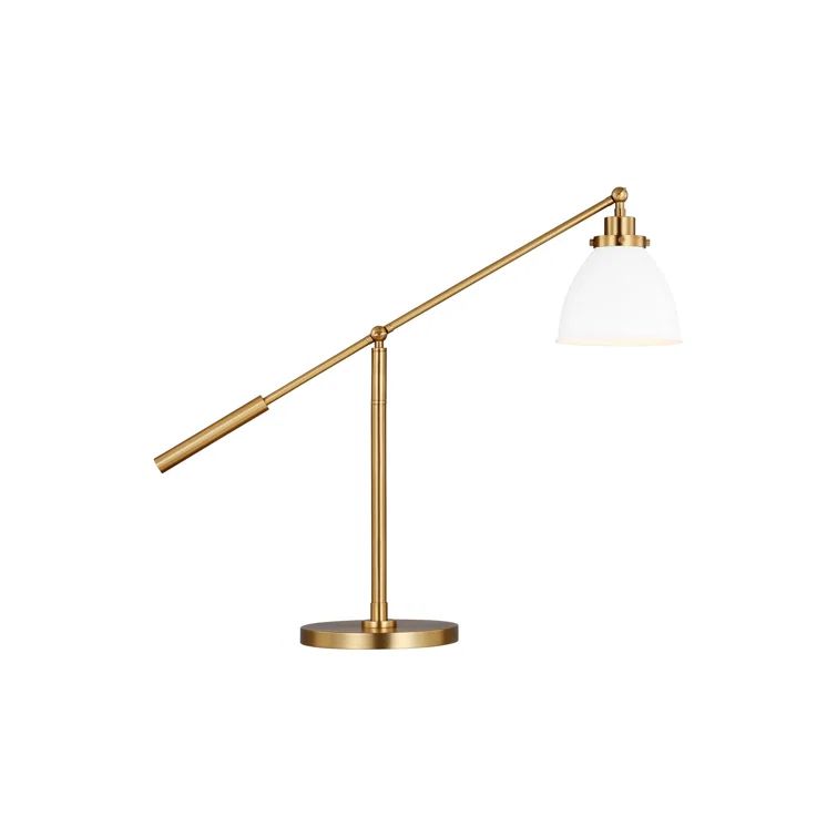Wellfleet Adjustable Burnished Brass Dome Desk Lamp Set