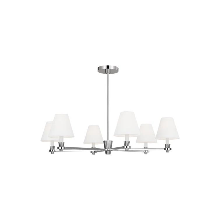 Paisley Empire Polished Nickel 6-Light Modern Chandelier