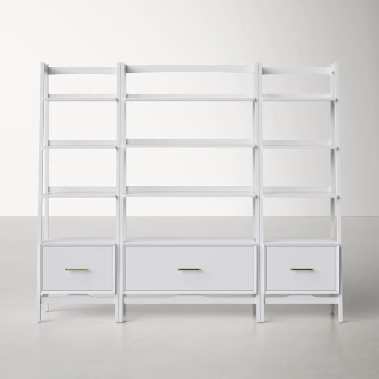 Landon Mid-Century Modern White Wood 3pc Etagere Set
