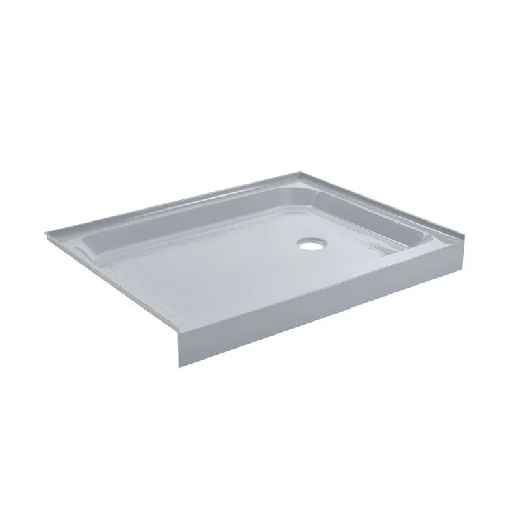 Voltaire 48" x 36" Gray Acrylic Shower Base with Right-Hand Drain