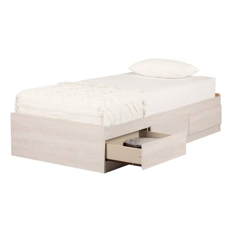 Winter Oak Twin Mate's Bed with 3 Drawers