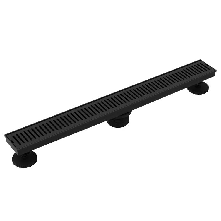 Elan 24" Matte Black Rectangular Linear Shower Drain