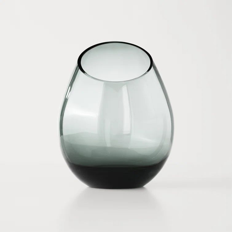 Elegant Smoke Glass Novelty Table Vase by Justyna Poplawska