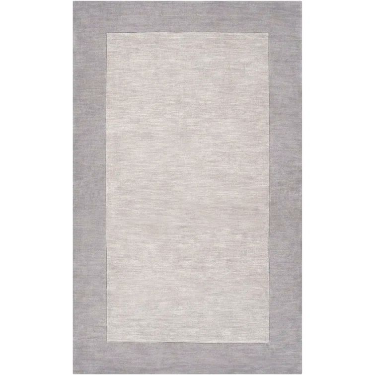 Hand-Knotted Mystique Geometric Gray Wool 9' x 12' Area Rug