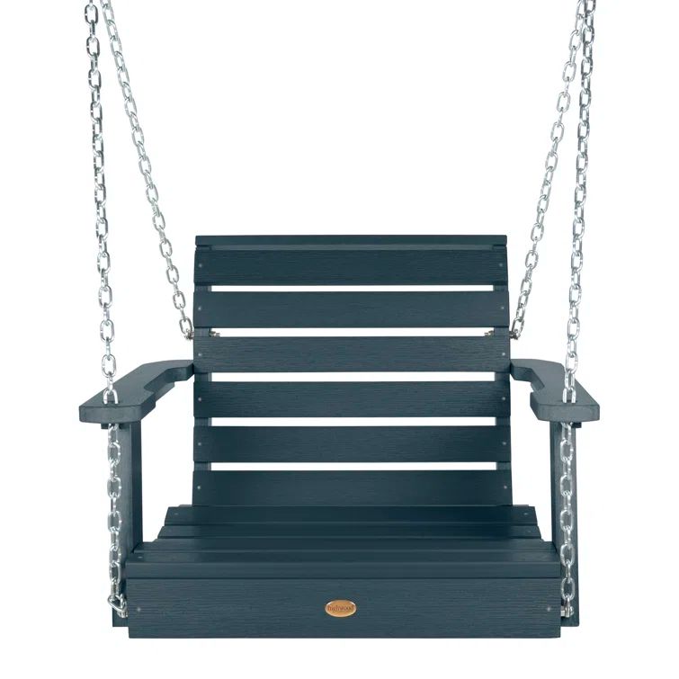 Federal Blue Recycled Plastic Single Seat Porch Swing