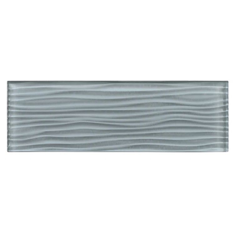 Enchant Parade Spark Blue Glossy Textured Glass Subway Tile
