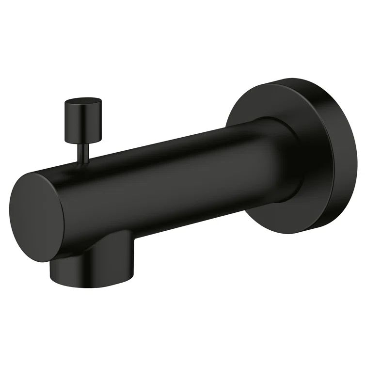 Elegant Wall-Mounted Tub Spout with Integrated Diverter in Brushed Nickel