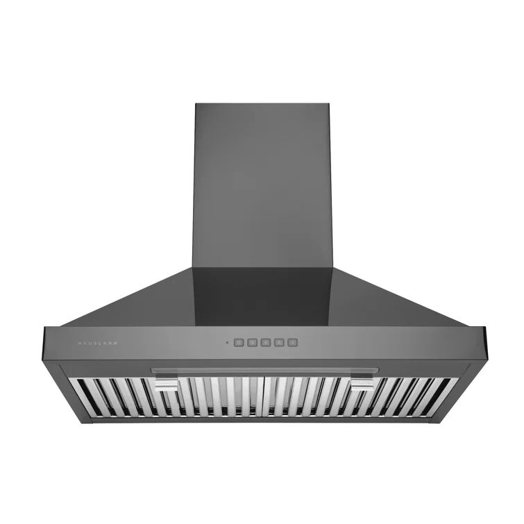 30" Black Stainless Steel Convertible Wall Mount Range Hood