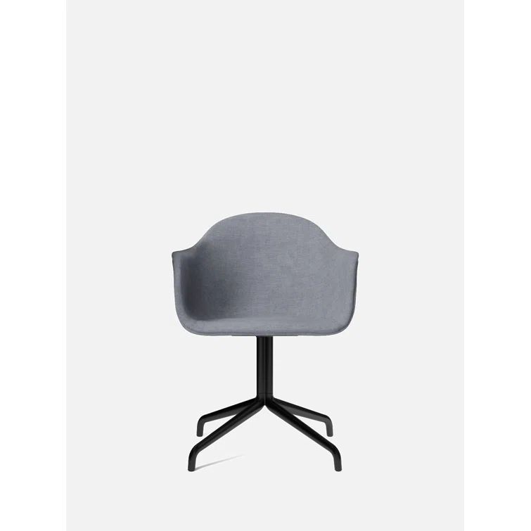 Audo Copenhagen High Backrest Arm Chair in Fiord Wool and Black Steel