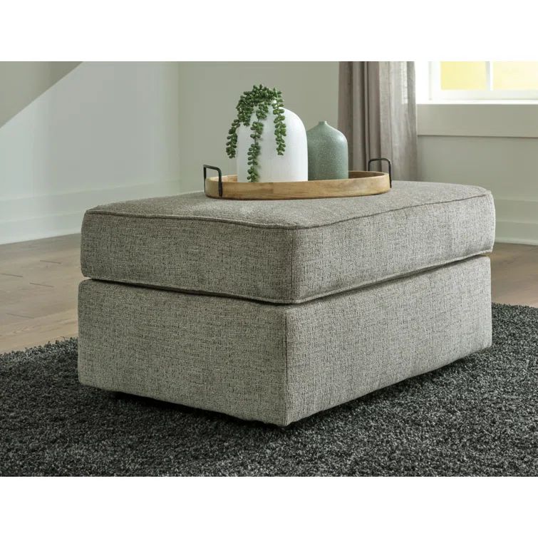 Cascilla Neutral Upholstered Contemporary Ottoman